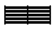 vector image of fencing Toowoomba's black aluminium fence