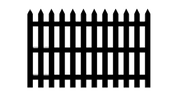 vector image of fencing Toowoomba's black timber fence